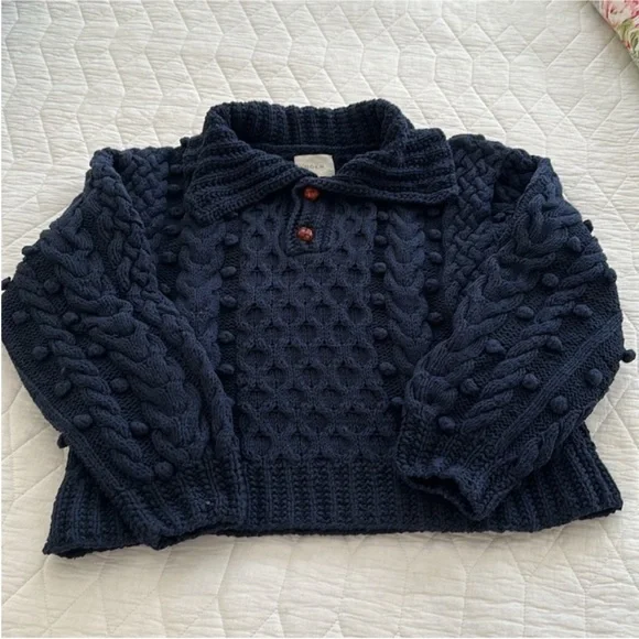Down Nuage Sweater in Navy - Picture 4 of 4